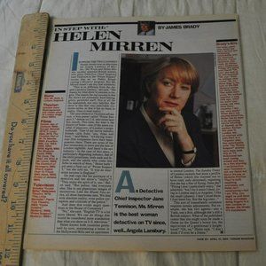 Helen Mirren clipping Prime Suspect TV and movie actress 1994 article